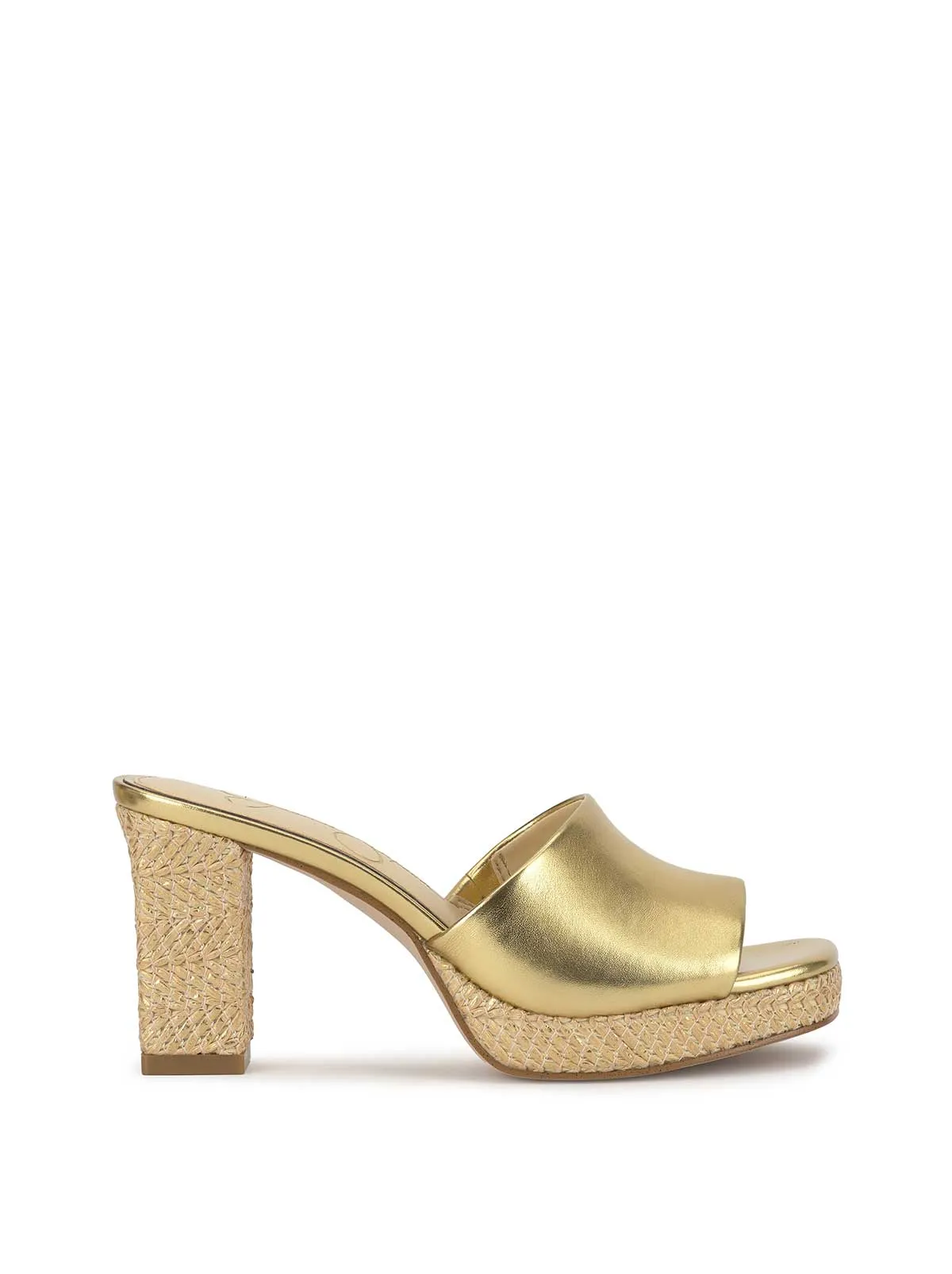 Elyzza High Heel Slide in Gold sold by Jessica Simpson