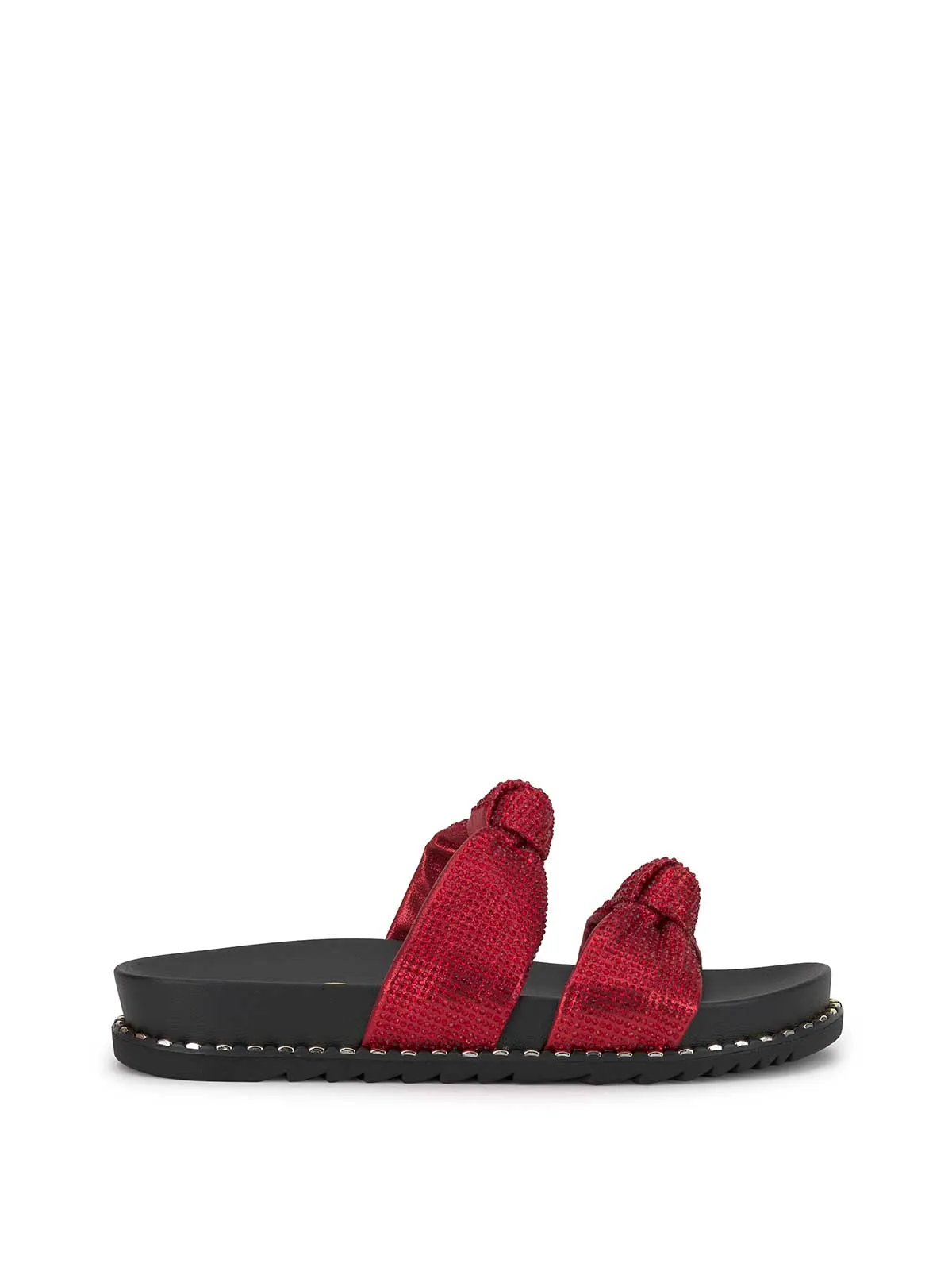 Caralyna Flat Sandal in Red Shimmer sold by Jessica Simpson
