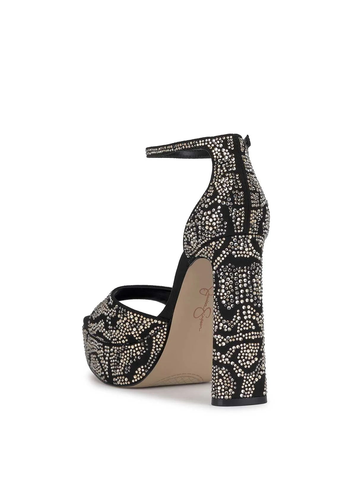 Telxia Ankle Strap Platform Sandal in Embellished Black sold by Jessica Simpson product image thumbnail 3