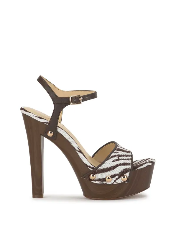 Calenta Studded Platform in Brown Zebra made by Jessica Simpson