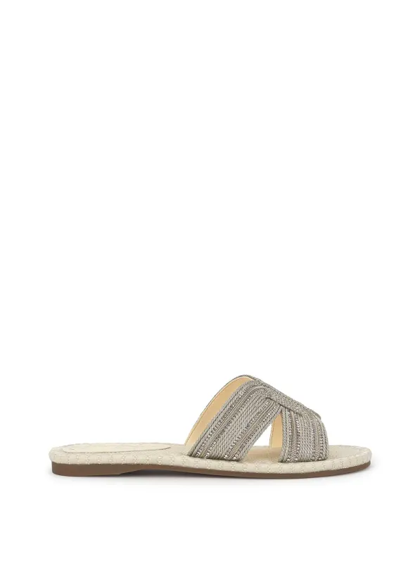 Blesyn Flat Sandal in Cream sold by Jessica Simpson