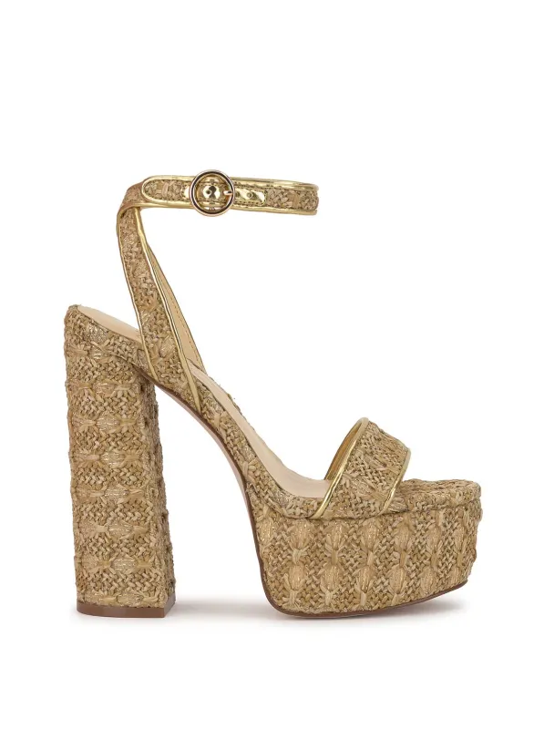 Axtyn Platform in Natural Raffia made by Jessica Simpson