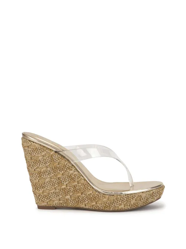 Jyseta Wedge in Clear sold by Jessica Simpson