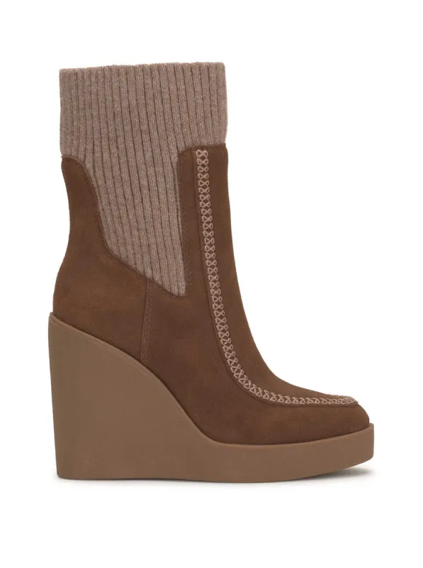 Madwen Wedge Bootie in Tobacco sold by Jessica Simpson