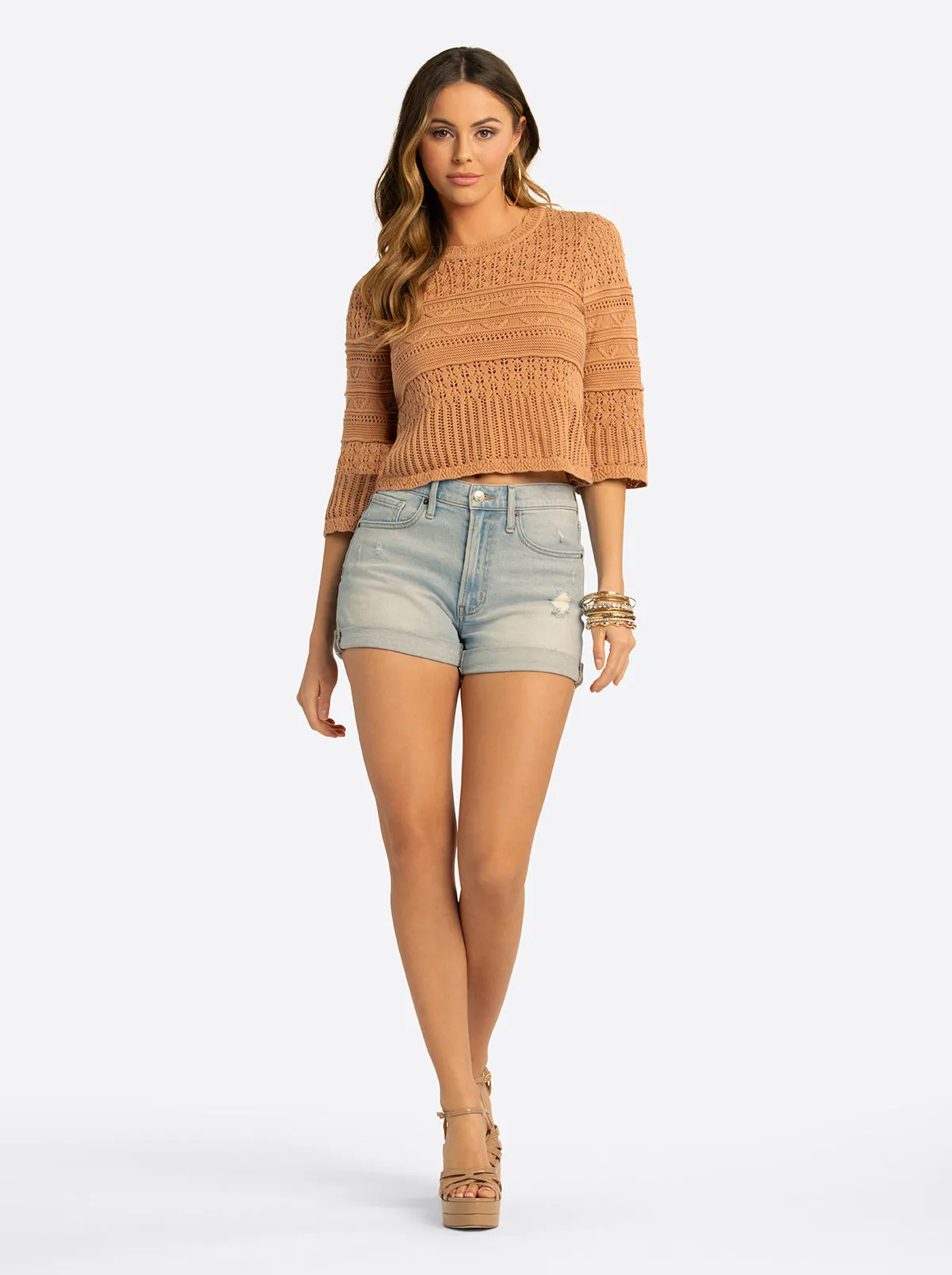 JS Jessica Simpson Redondo High Rise Short in Mist sold by Jessica Simpson product image thumbnail 4