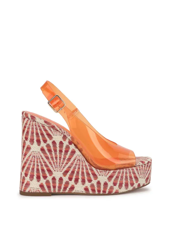 Kaliese Wedge in Tangerine made by Jessica Simpson