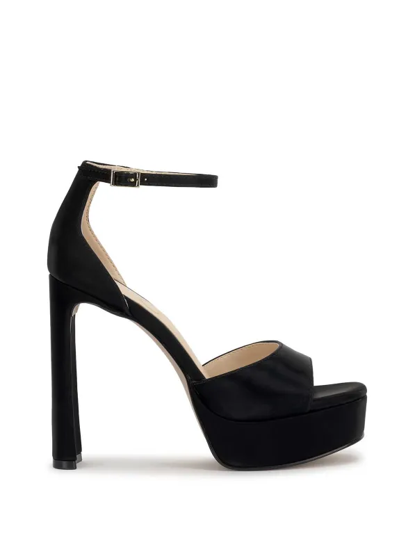 Telxia Ankle Strap Platform Sandal in Black made by Jessica Simpson
