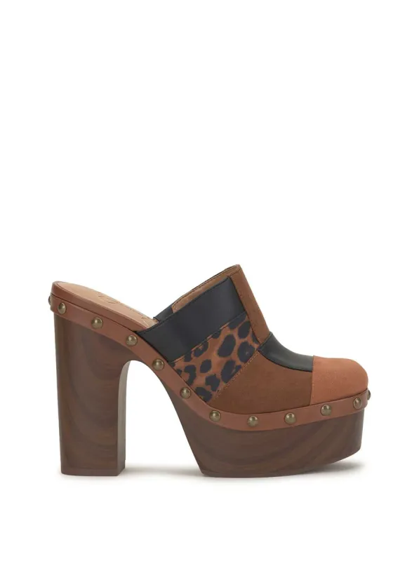 Dasally Platform Mule in Ginger Cookie sold by Jessica Simpson