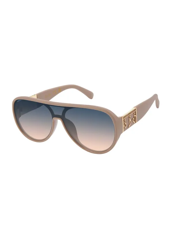 Golden Charm Aviator Sunglasses in Mocha made by Jessica Simpson