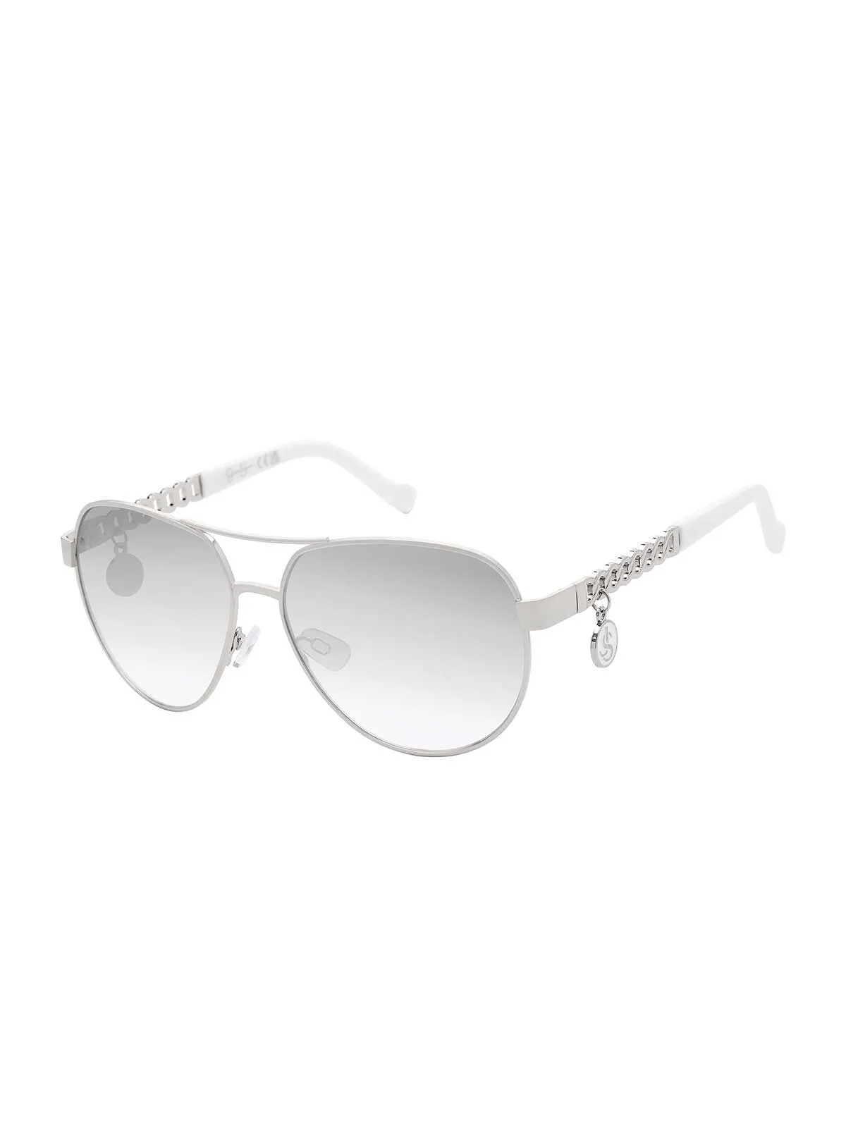 Chain Aviator Detail Sunglasses in Silver sold by Jessica Simpson