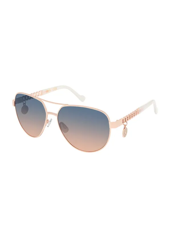 Chain Aviator Detail Sunglasses in Rose Gold made by Jessica Simpson