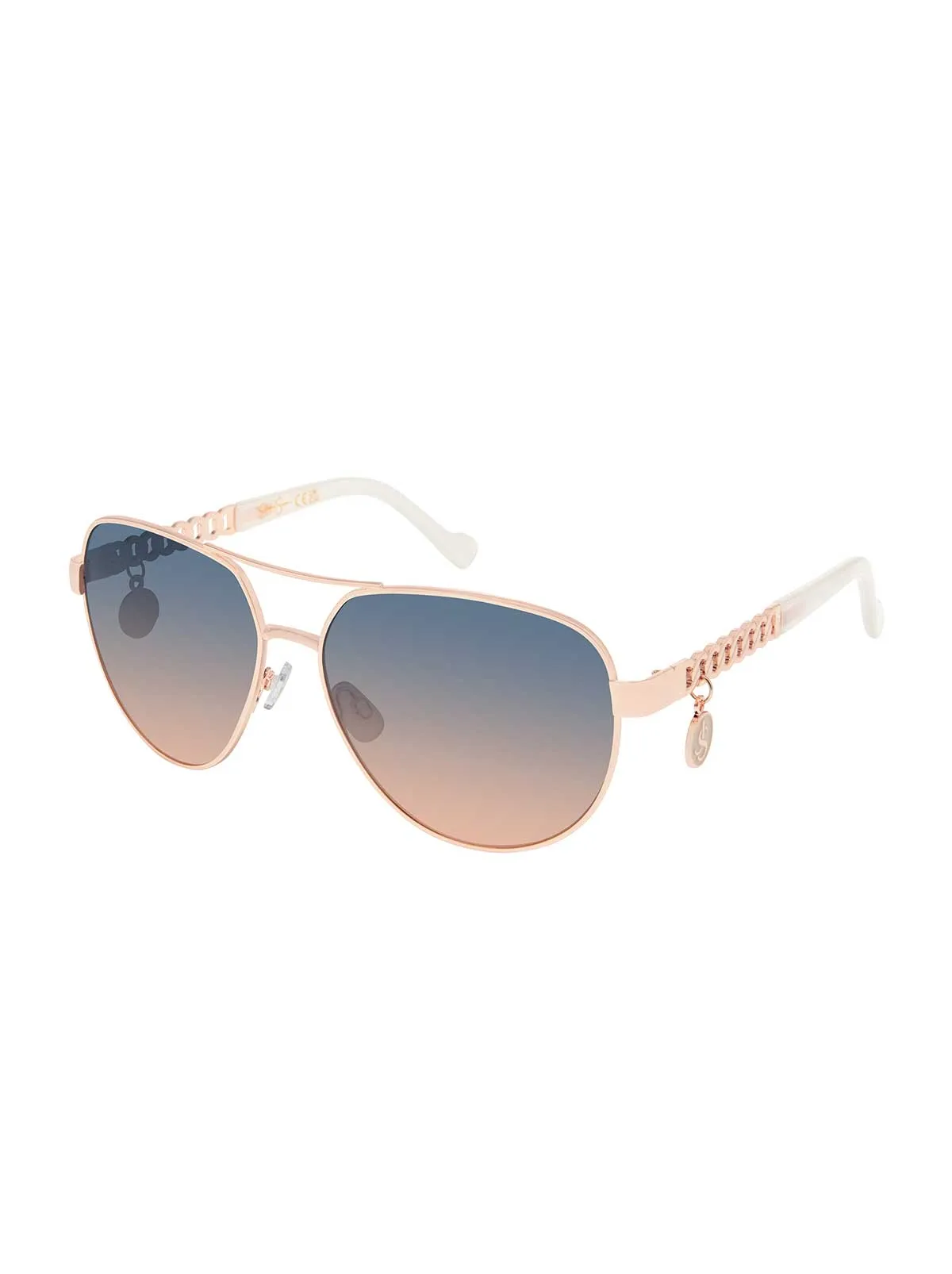 Chain Aviator Detail Sunglasses in Rose Gold sold by Jessica Simpson