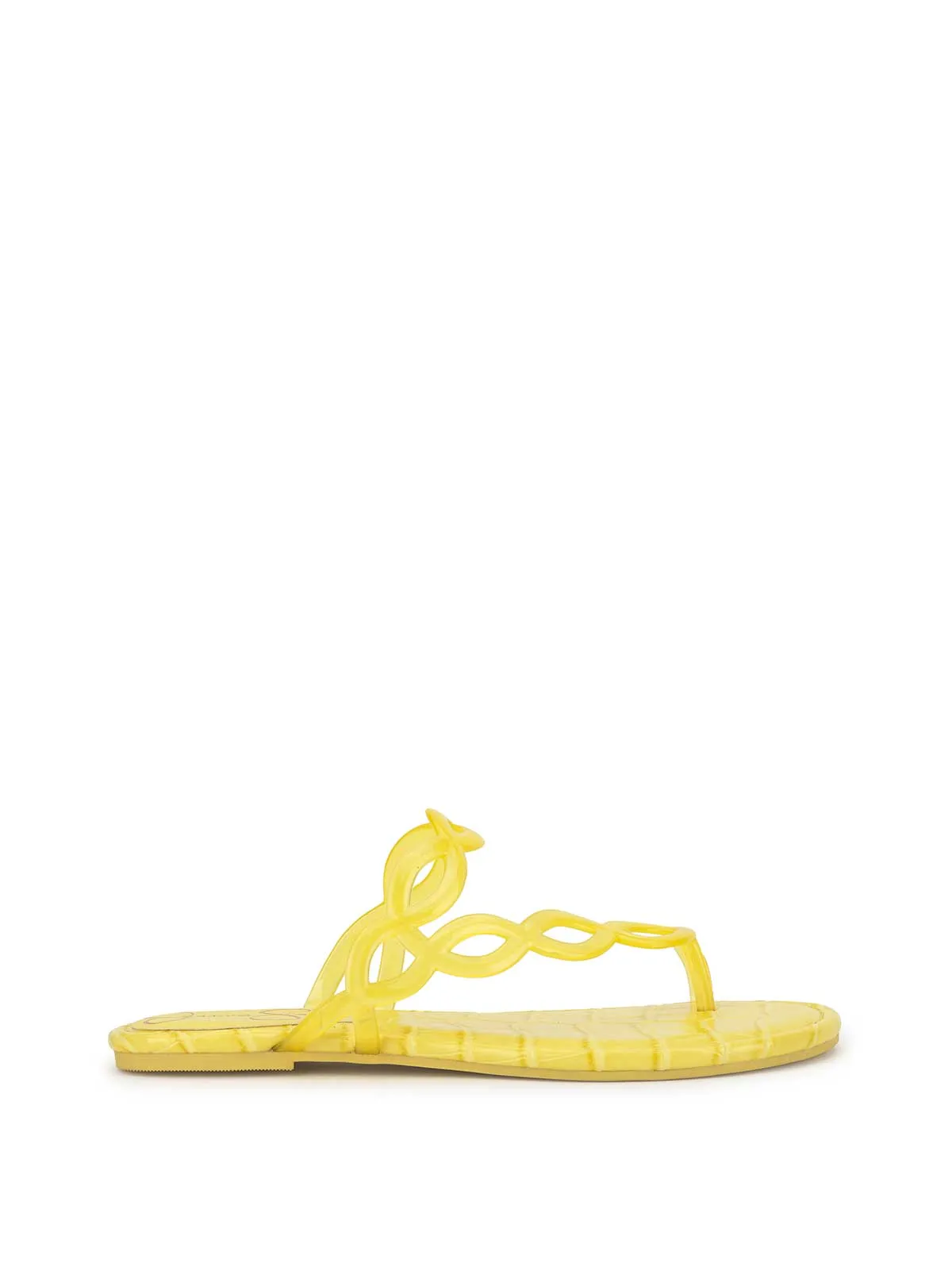 Aloni Sandal in Bright Yellow sold by Jessica Simpson