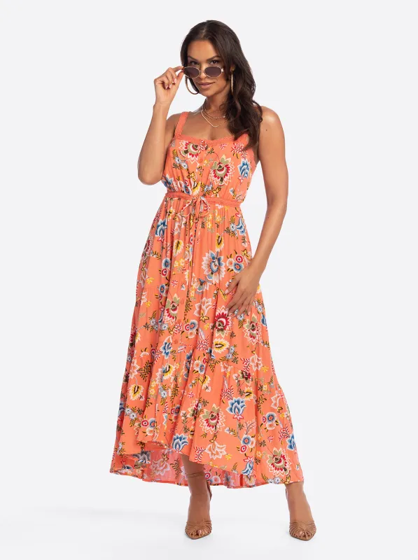 JS Jessica Simpson Sarita Maxi Dress in Emberglow Bohemian made by Jessica Simpson