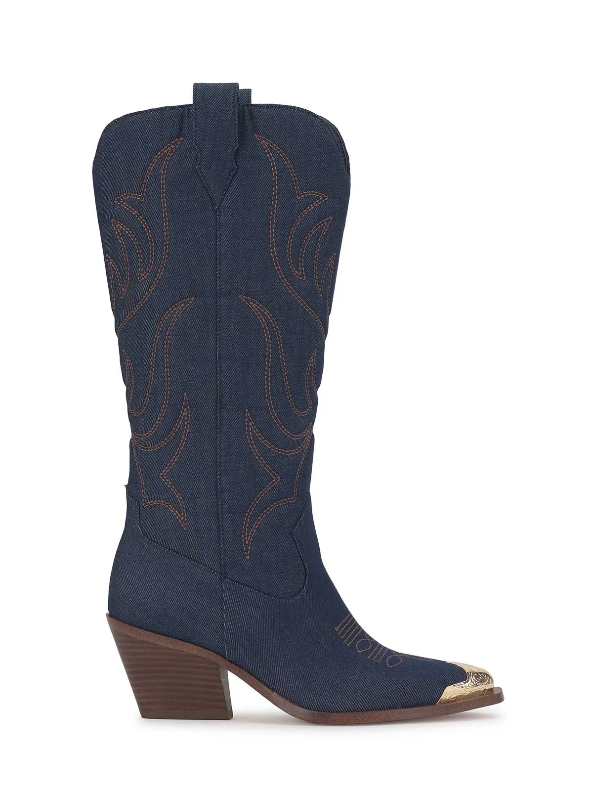 Zuliena Boot in Indigo sold by Jessica Simpson