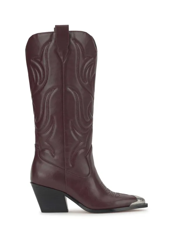 Zuliena Boot in Cherry Mahogany made by Jessica Simpson