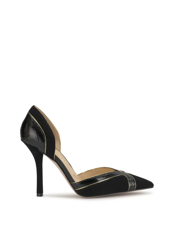 Vuley High Heel in Black & Gold made by Jessica Simpson