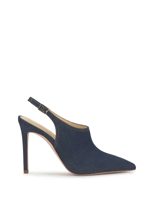 Pavie Pointed Toe Mule in Indigo made by Jessica Simpson