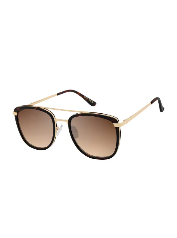 Browbar Aviator Sunglasses in Gold & Tortoise made by Jessica Simpson