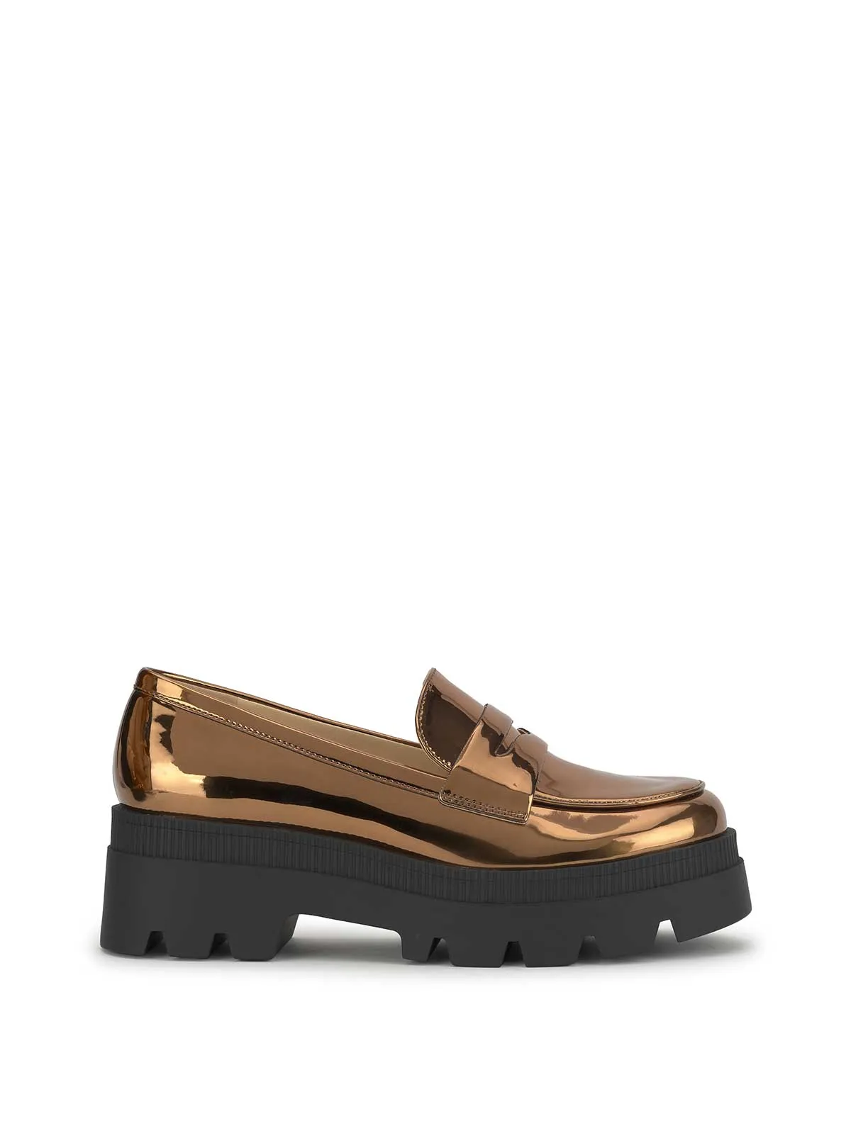 Ullinia Lug Platform Loafer in Bronze sold by Jessica Simpson