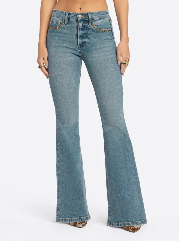 Jessica Simpson 2.0 Stevie Flare Jeans in Poppy made by Jessica Simpson