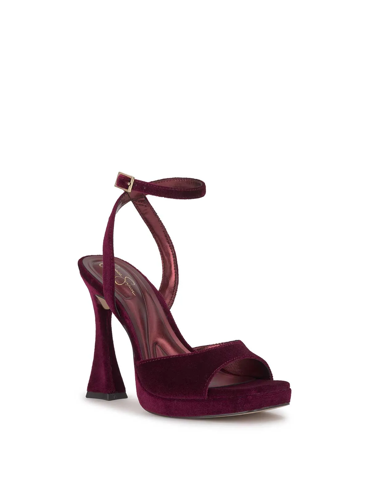 Jixte High Heel in Dark Cherry Velvet sold by Jessica Simpson product image thumbnail 4
