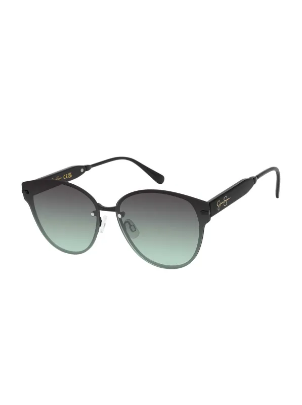 Vintage Glow Round Sunglasses in Blackout made by Jessica Simpson