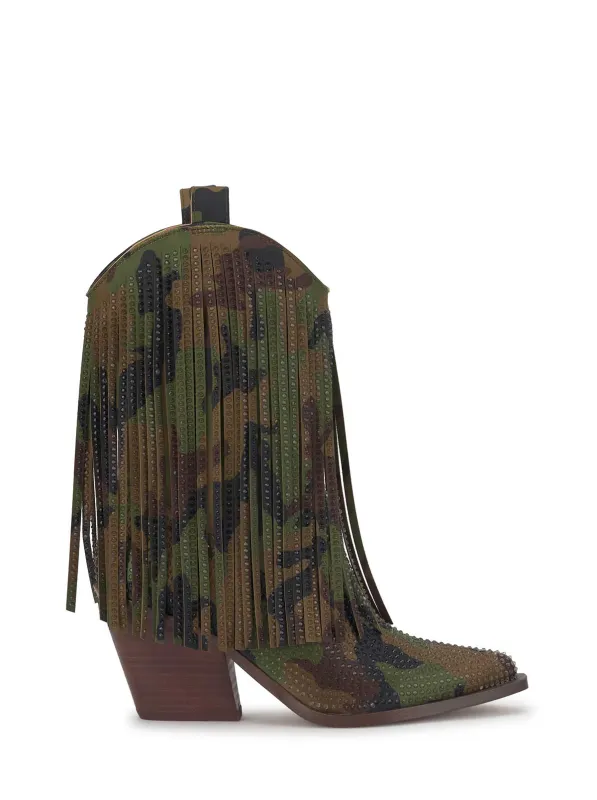 Paredisa Bootie in Forest Camo made by Jessica Simpson