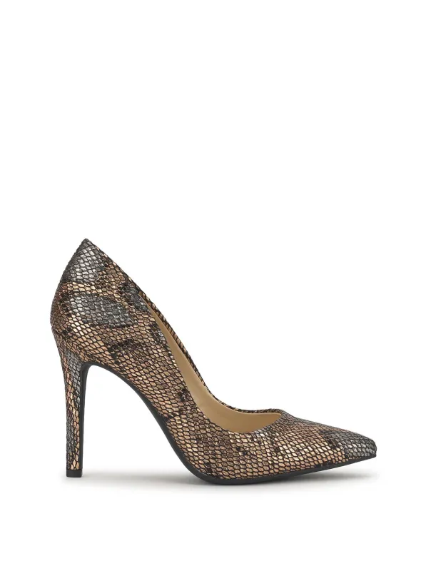 Cassani Pump in Bronze Snake made by Jessica Simpson