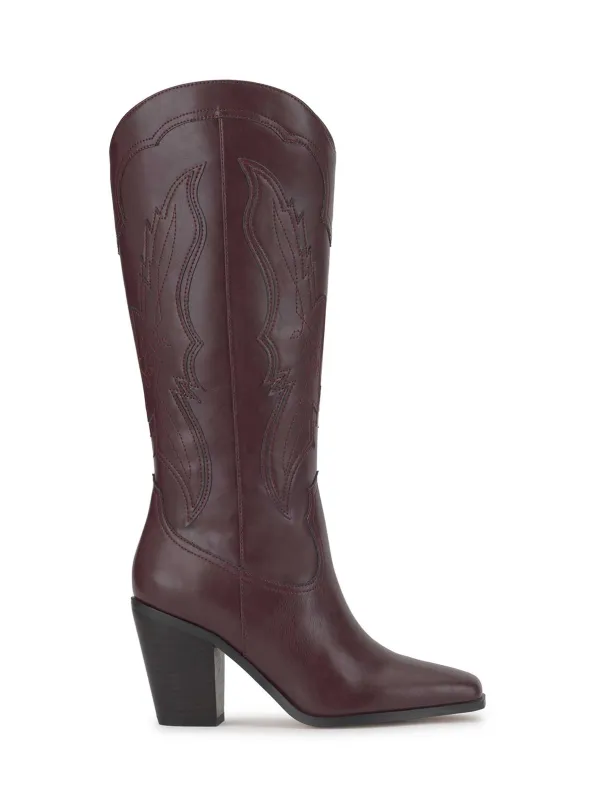 Raevini Boot in Cherry Mahogany made by Jessica Simpson