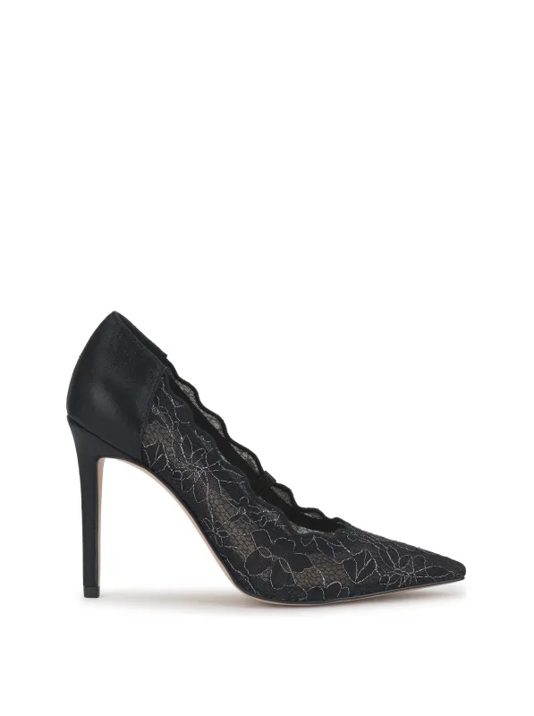 Pelia Pump in Black Lace made by Jessica Simpson