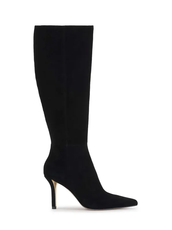 Juleira Knee High Boot in Black Suede made by Jessica Simpson