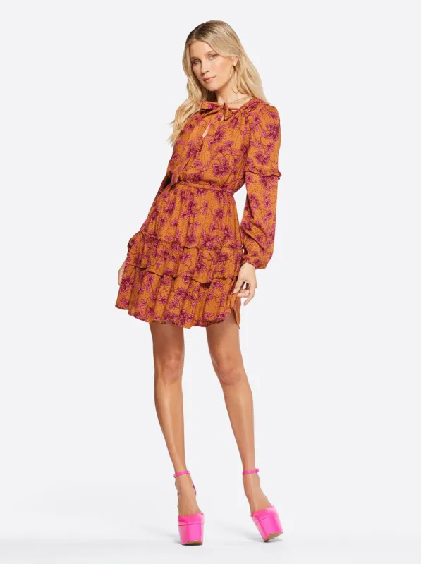 Reina Dress in Botanical Pebbles sold by Jessica Simpson