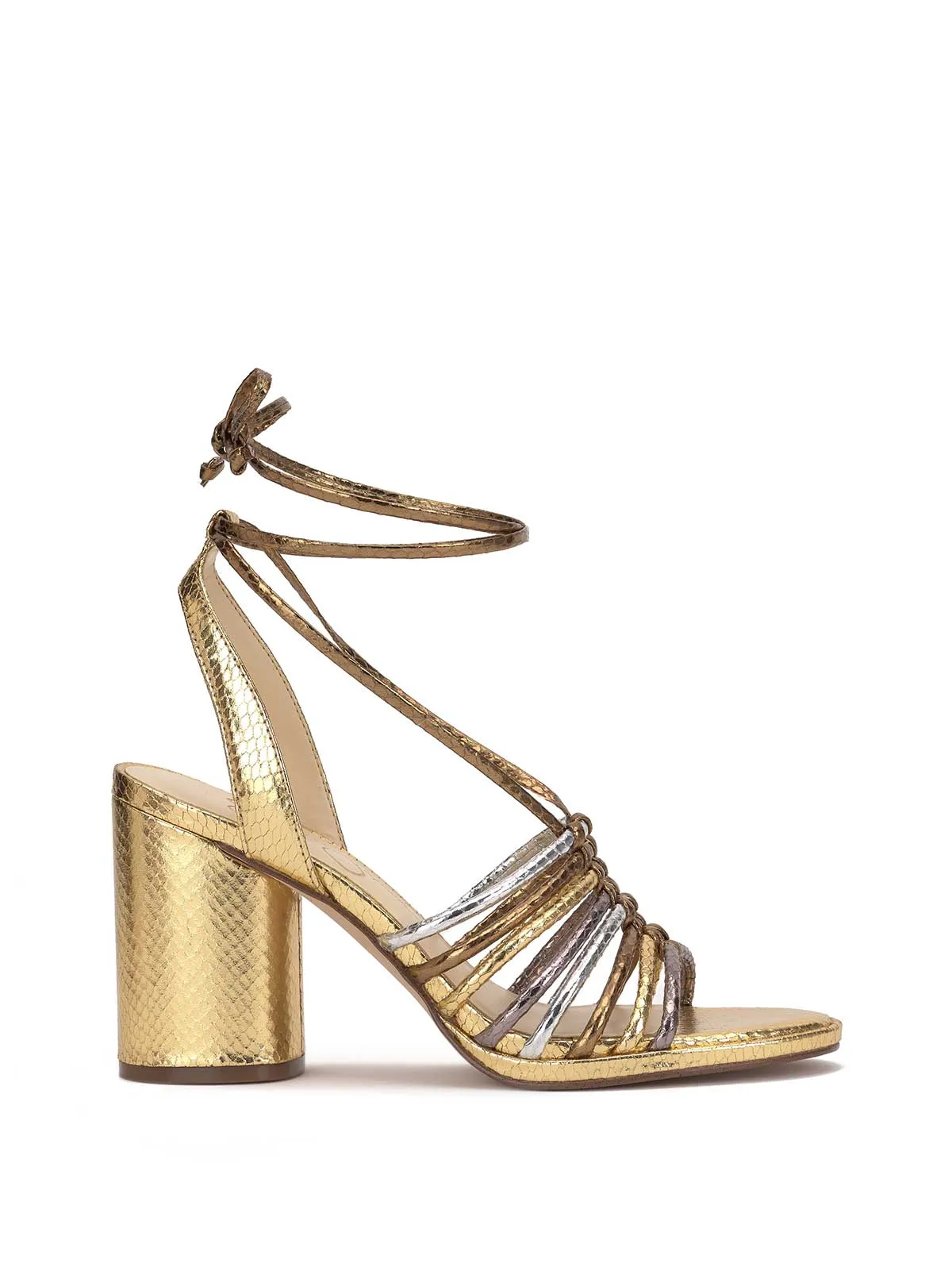 Cahna High Heel Sandal in Gold sold by Jessica Simpson
