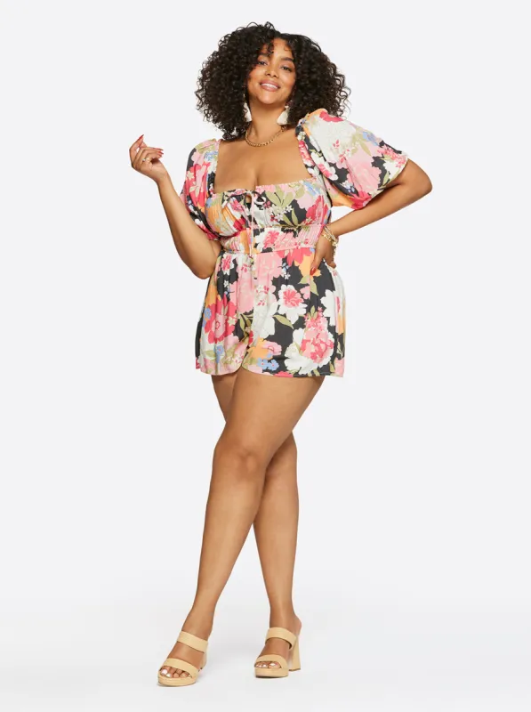 Alena Romper in Blooms In The Bay sold by Jessica Simpson