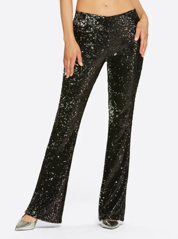 Pull On Flare in Black Sequin sold by Jessica Simpson