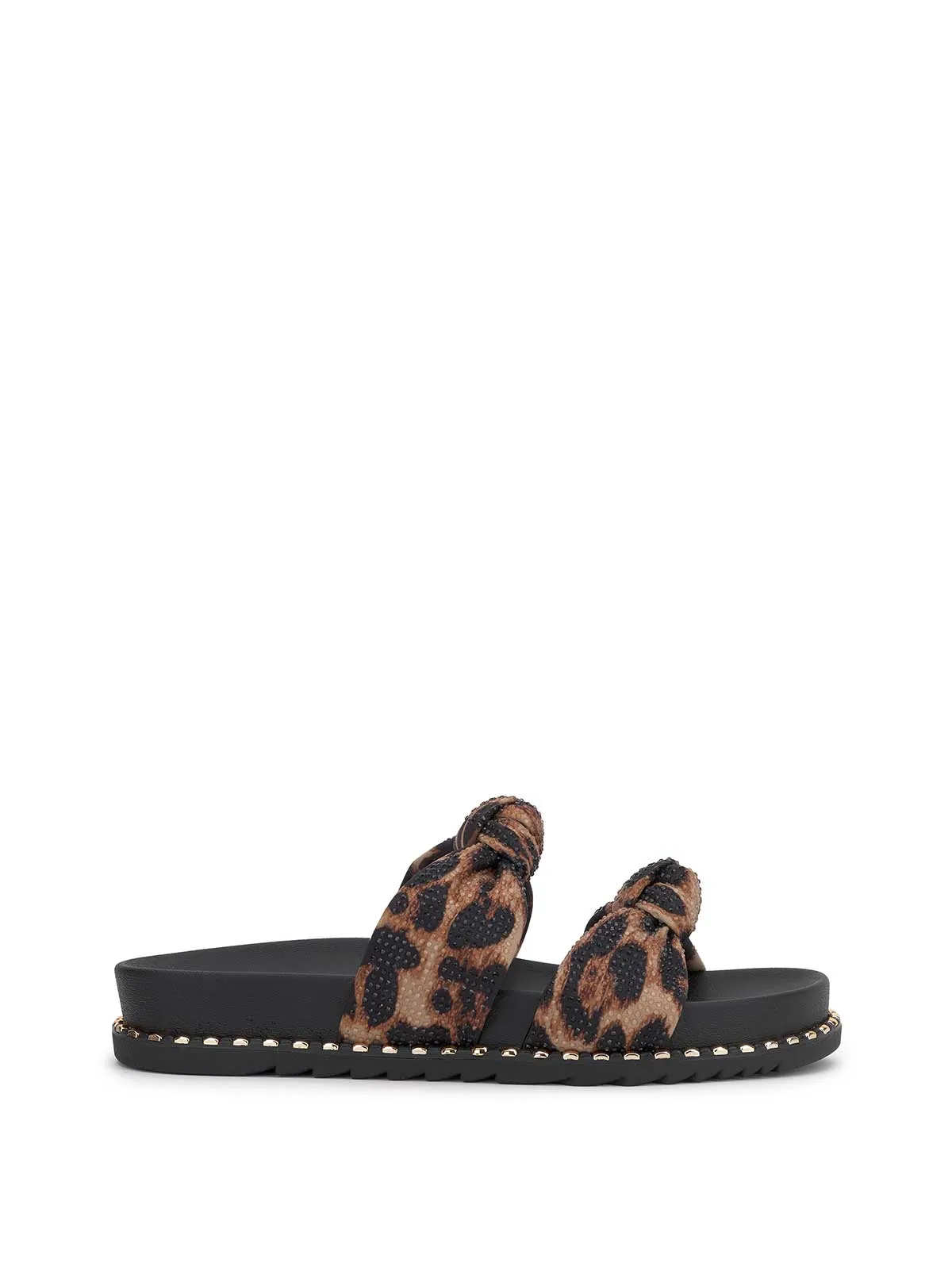 Caralyna Flat Sandal in Leopard sold by Jessica Simpson