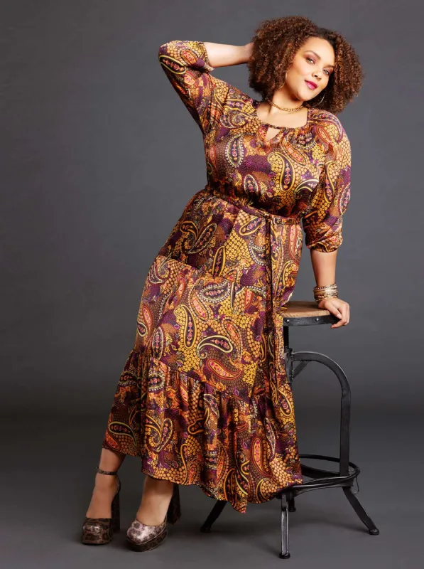 Natalia Dress in Paisley Confetti sold by Jessica Simpson