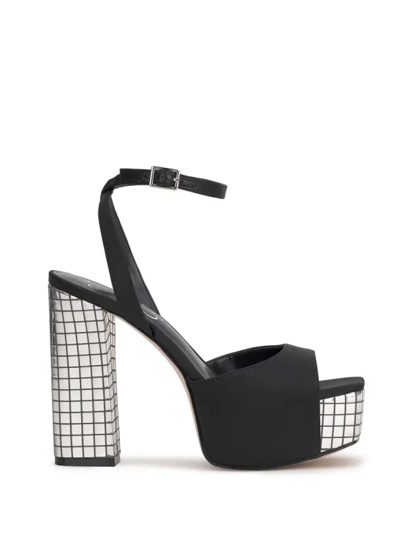 Lirio Platform Sandal in Black Disco sold by Jessica Simpson