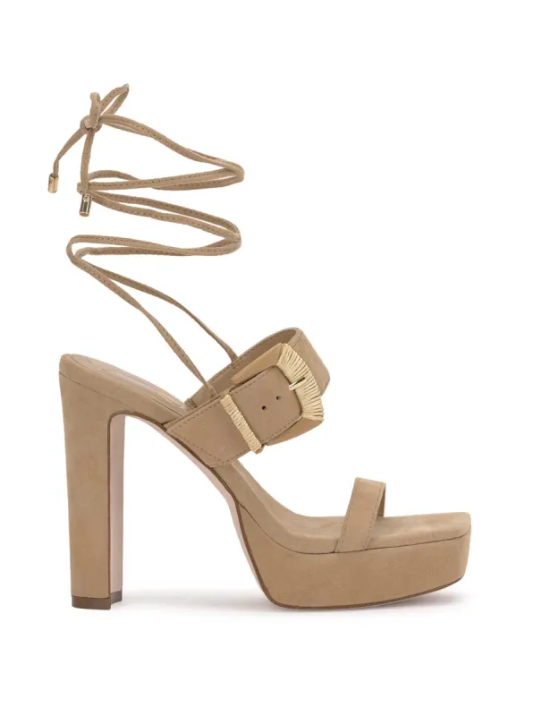 Caelia Ankle Lace Up Platform Sandal in Almond sold by Jessica Simpson