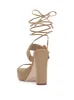 Caelia Ankle Lace Up Platform Sandal in Almond sold by Jessica Simpson