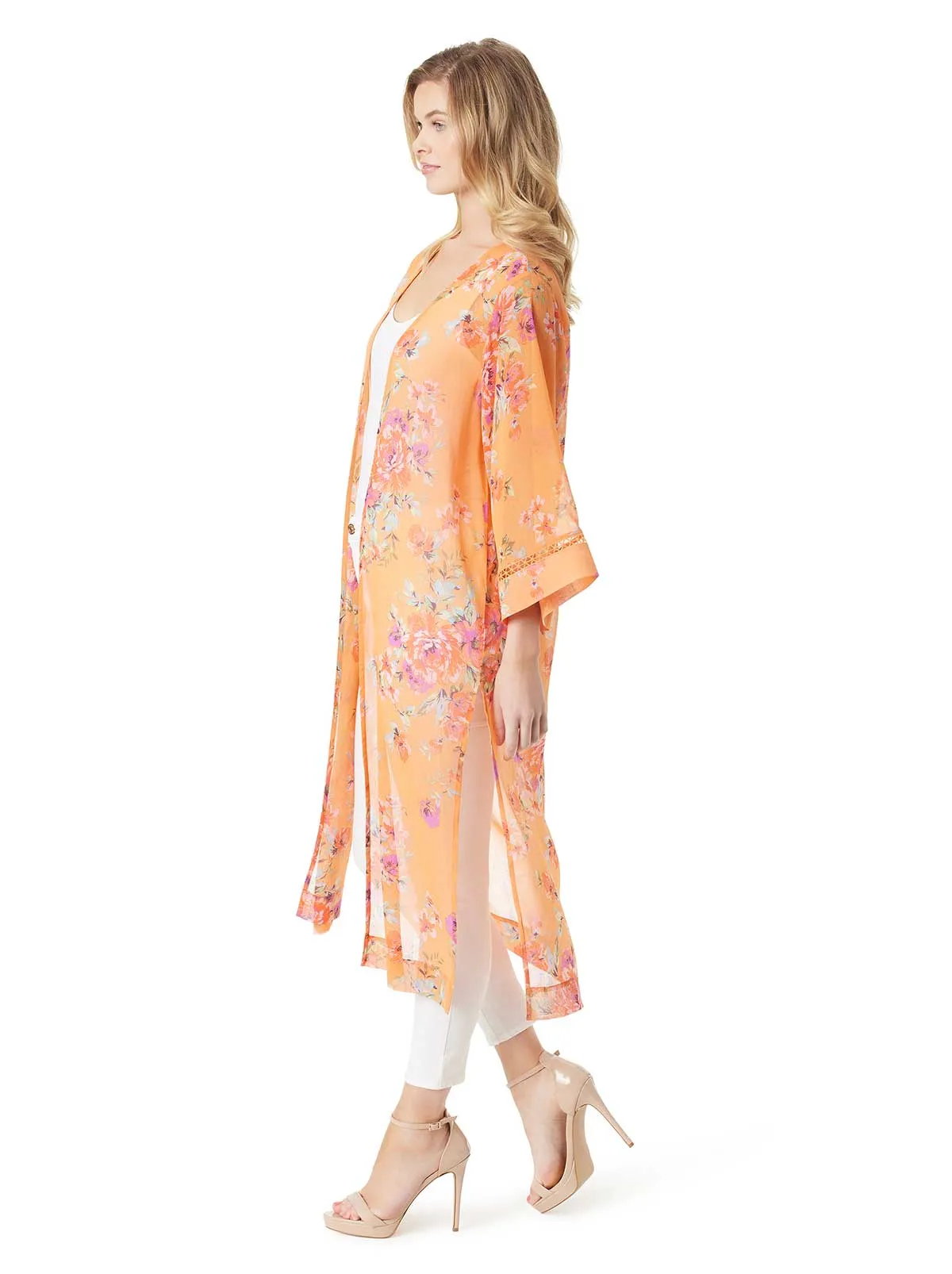 Caelan Kimono in Watercolor Roses sold by Jessica Simpson product image thumbnail 2