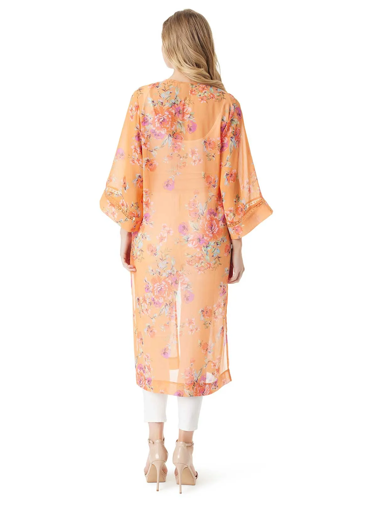 Caelan Kimono in Watercolor Roses sold by Jessica Simpson product image thumbnail 3