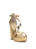 Iley Platform Sandal in Gold sold by Jessica Simpson