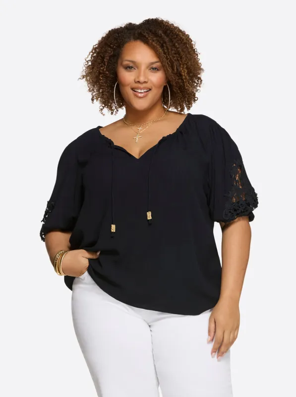 Eloise Blouse in Night Sky sold by Jessica Simpson