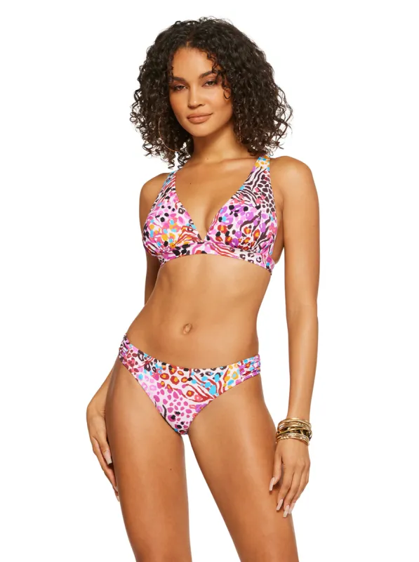 French Exit Full Support Triangle Bra in Pink Multi sold by Jessica Simpson