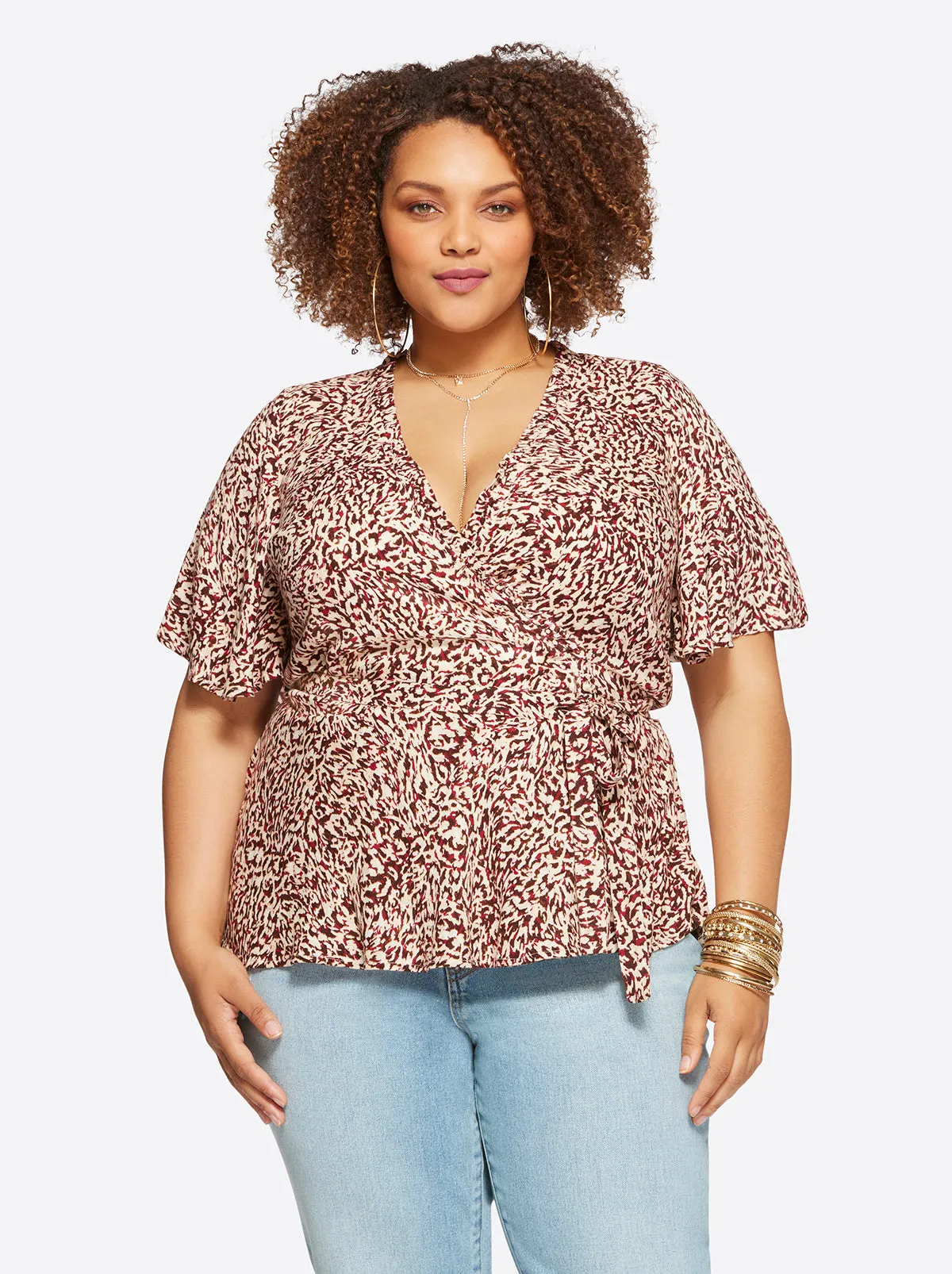 Misha Top in Camo Leopard sold by Jessica Simpson