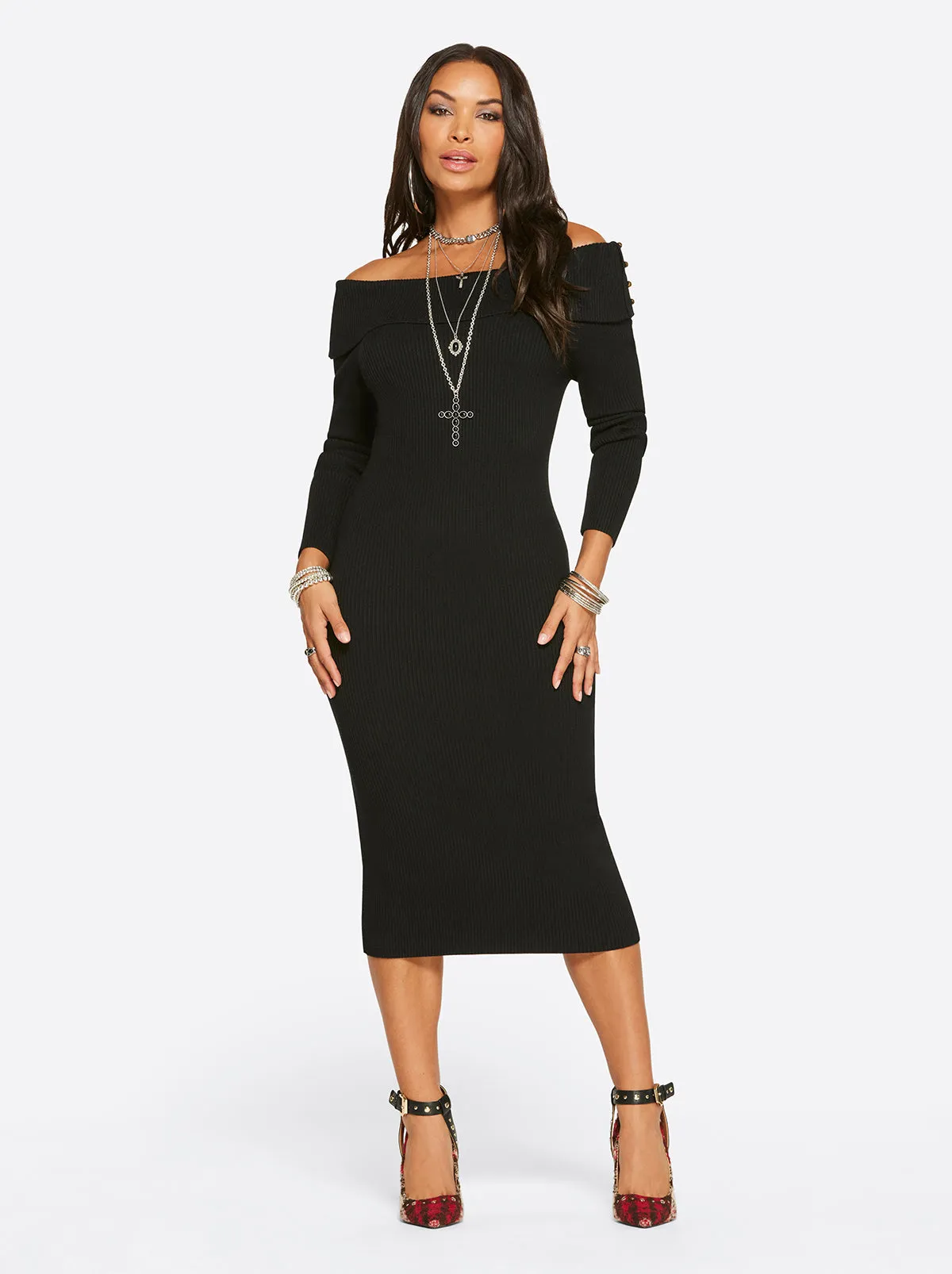 Aaryn Dress in Black sold by Jessica Simpson