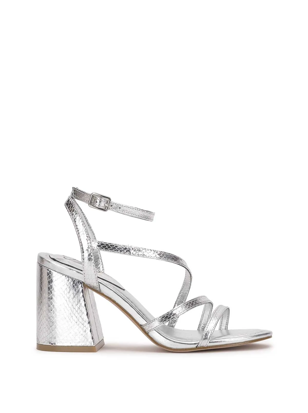 Reyvin Strappy Sandal in Silver sold by Jessica Simpson
