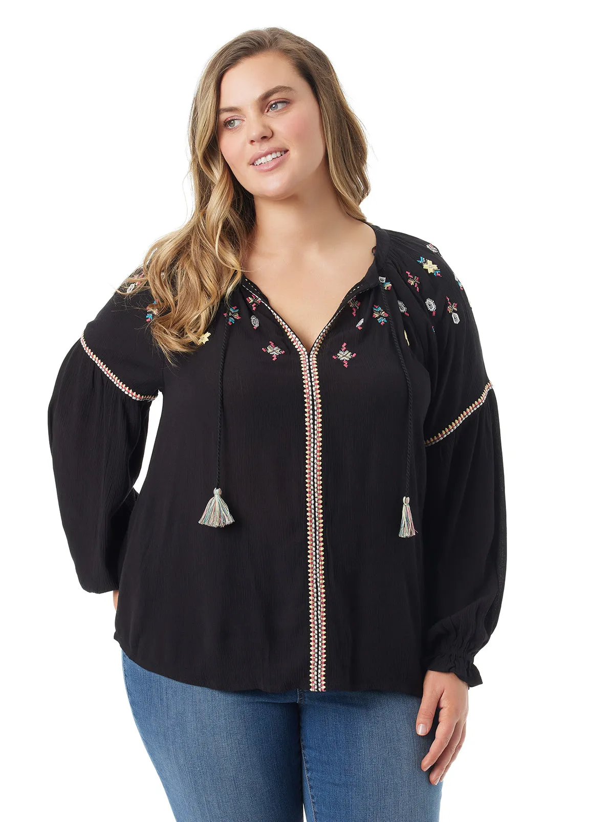Lissy Embellished Top in Black sold by Jessica Simpson